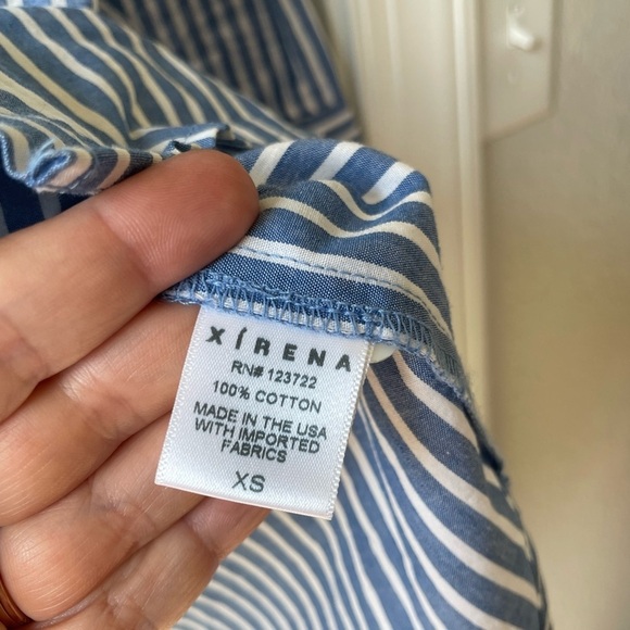 Xirena Mediterranean Striped Roxy Mini Dress / Tunic Top - Picture 5 of 10